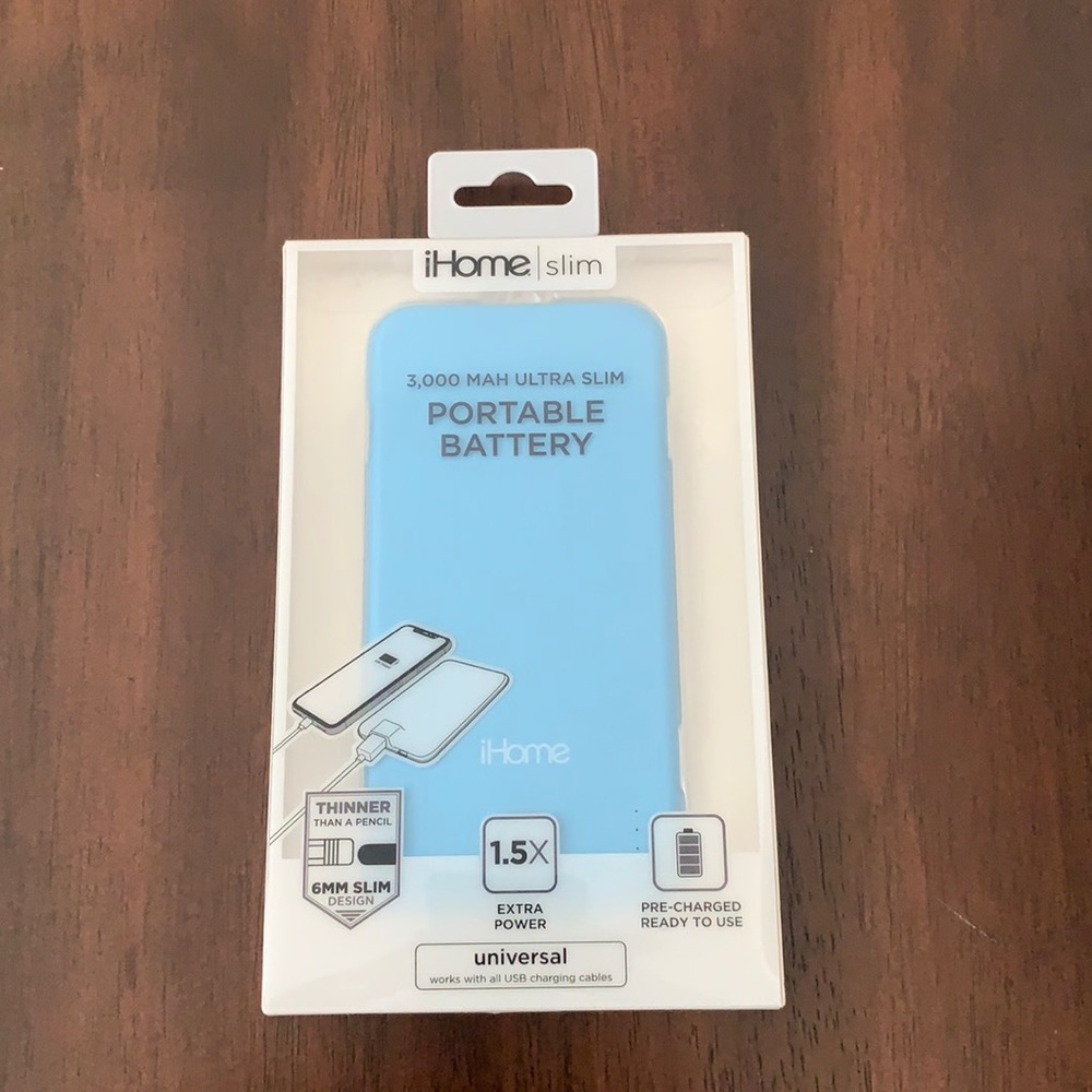iHome Portable Battery Pack. Never opened/used.